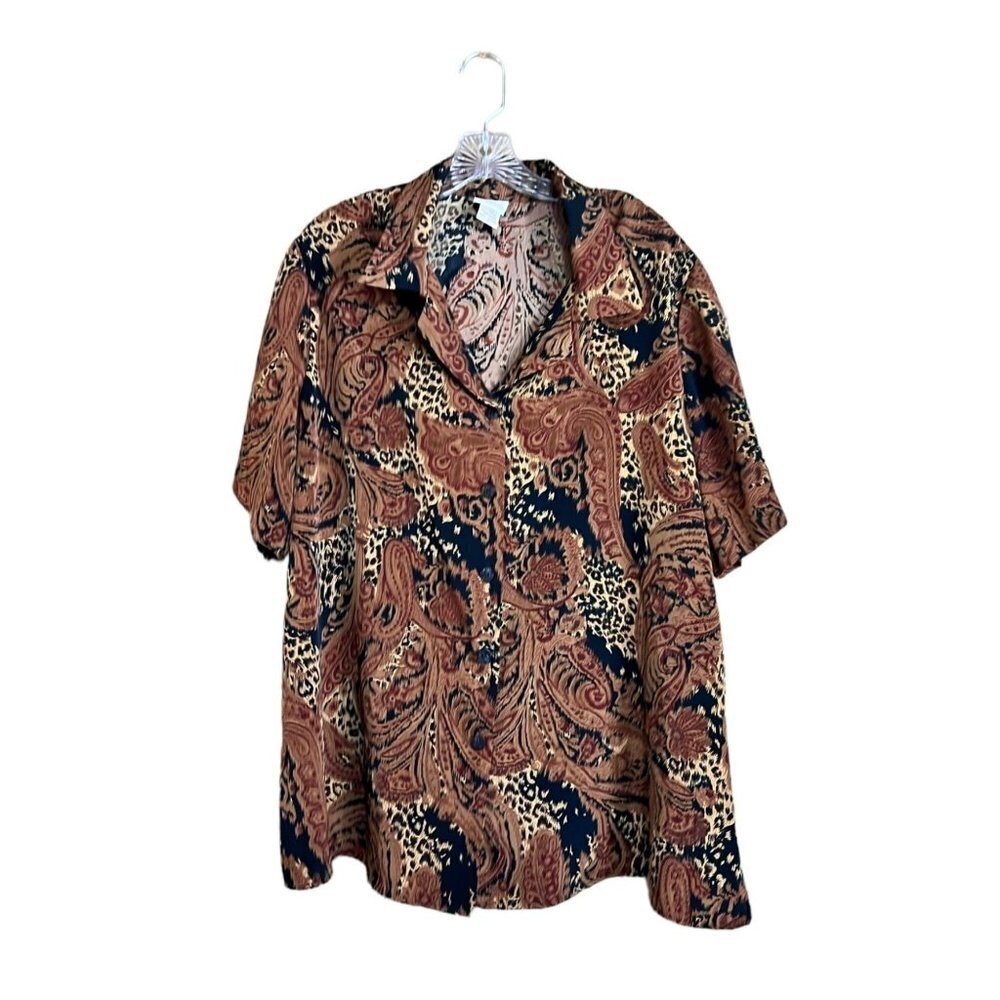Studio C Classic Collection Women's Design Brown Top